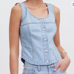 Madewell denim top vest